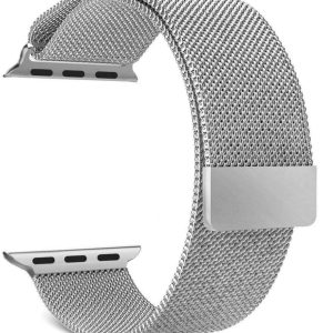 42mm-49mm Metal Magnetic Watch Strap – Silver Color