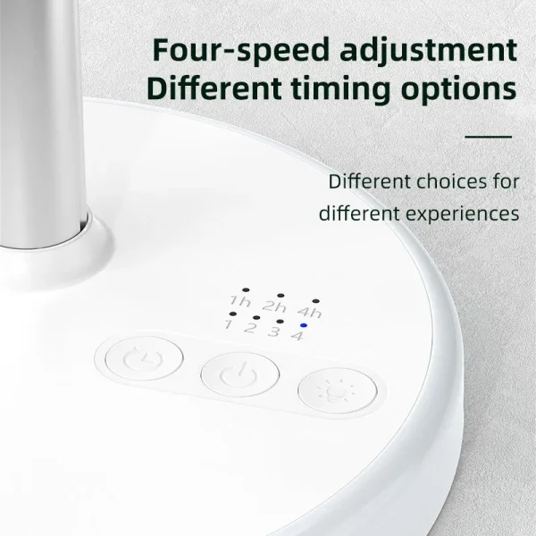 P6 Rechargeable USB Desktop Fan- White - Image 2