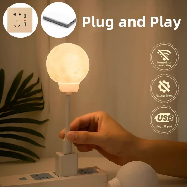 Moon Light Voice Controlled LED Lamp - Image 2